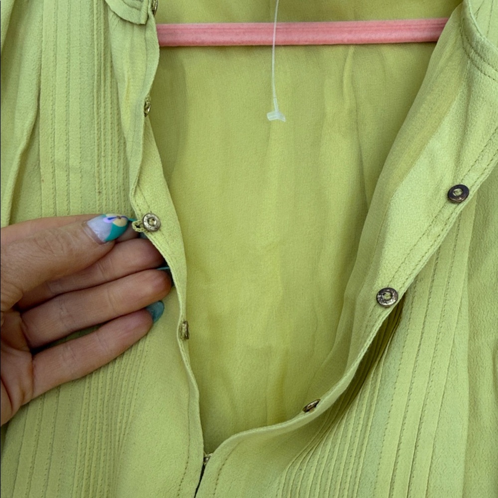Diane Von Furstenberg Mustard Silk-Blend dress - Picture 3 of 8